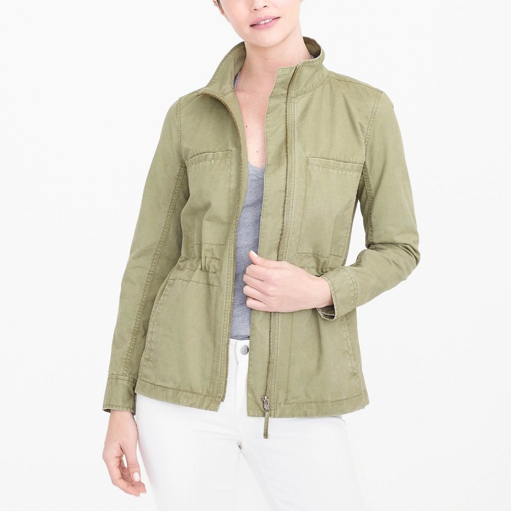J.Crew Military Olive Green Jacket Sz. XXS Like New - Picture 5 of 5